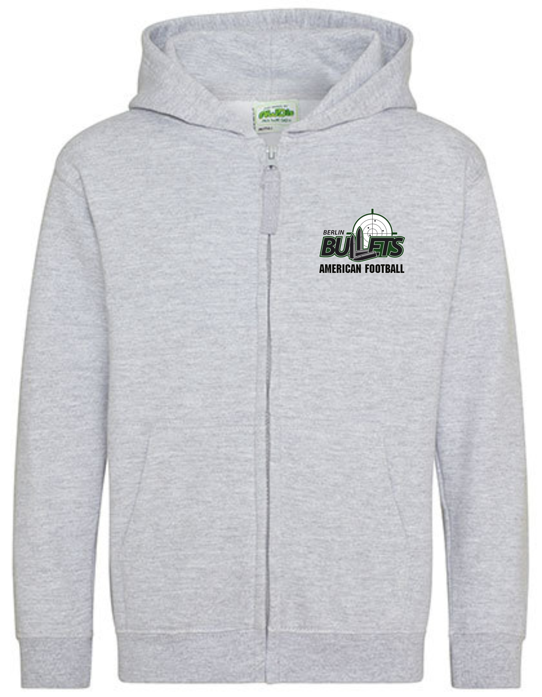 Berlin Bullets Fan Zip-Hoodie Kinder Grau
