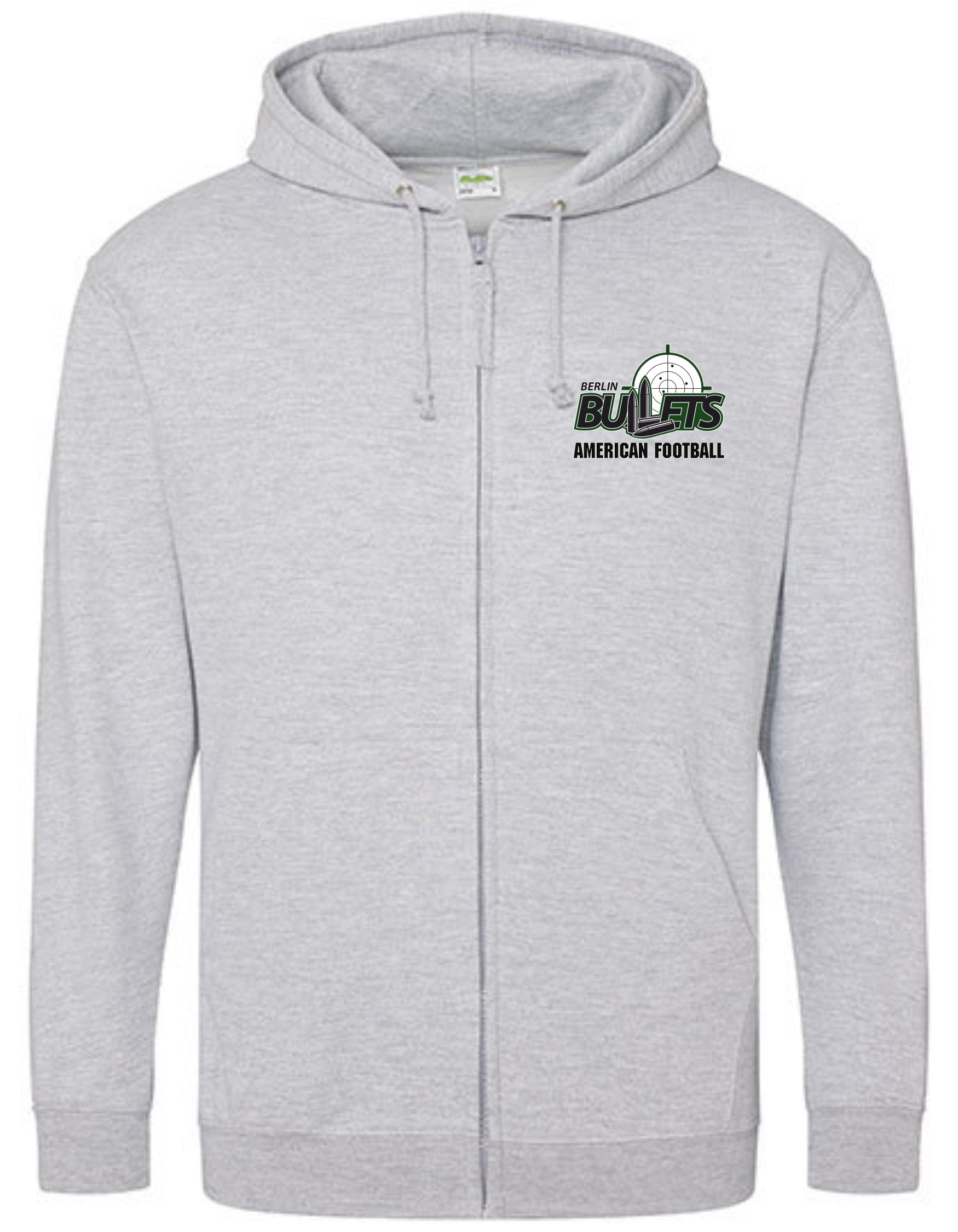 Berlin Bullets Fan Zip-Hoodie Kinder Grau – Bild 2